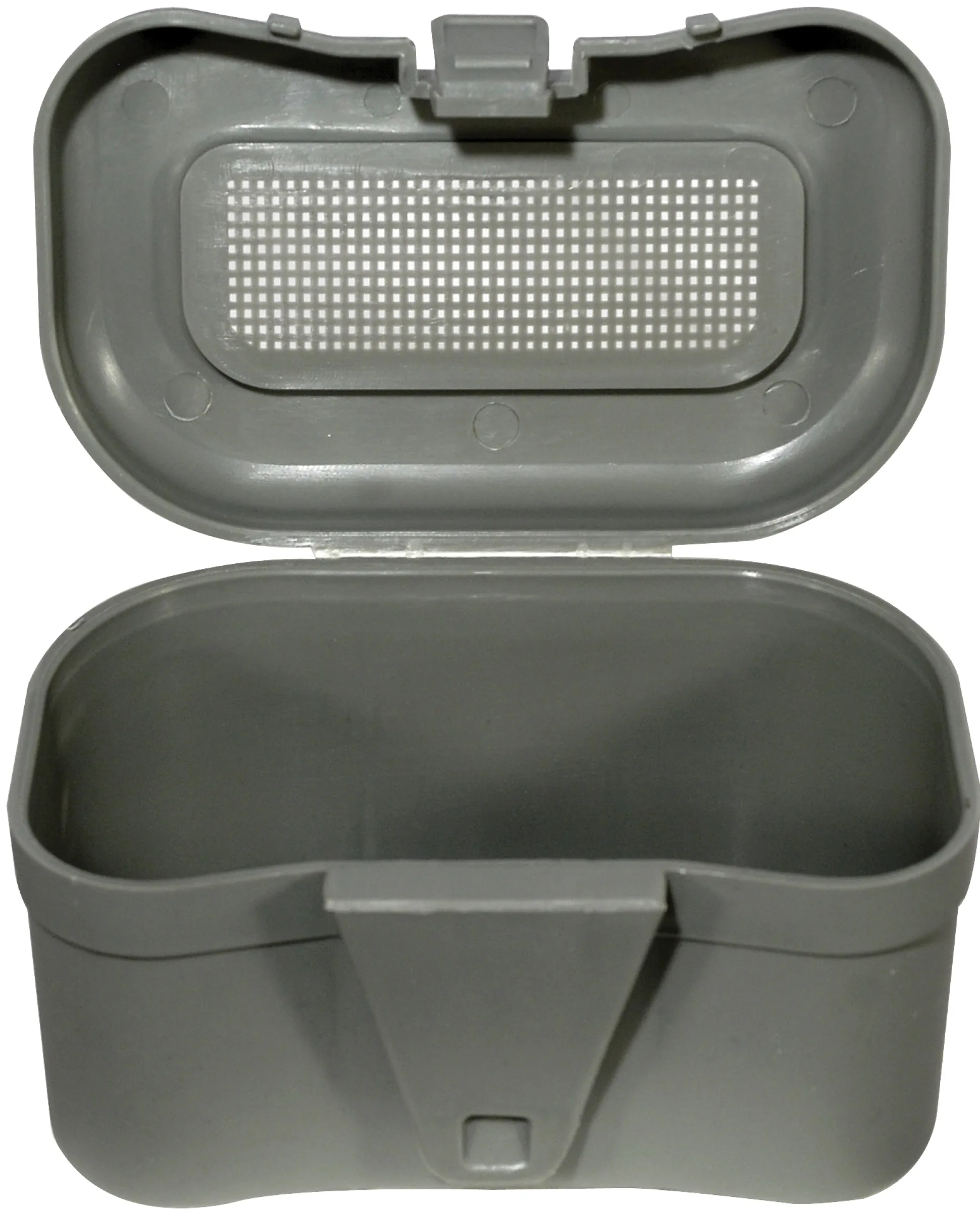 Harmaa toukkarasia vyökiinnikkeellä