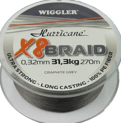 Hurricane X8 Braid harmaa 0,14mm 11,8kg 270m