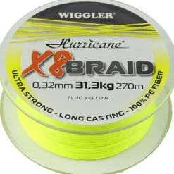 Hurricane X8 Braid keltainen 0,12mm 10,0kg 270m