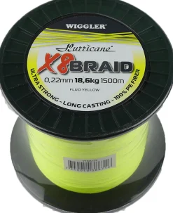 Hurricane X8 Braid keltainen 0,38mm 40,4kg 1500m