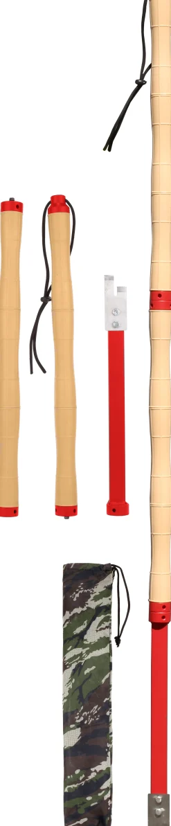 Jääsauva vahvalla muovivarrella 138cm 3-osainen