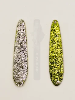 Kuha pystypilkki 50 mm 2,5g hopea keltainen