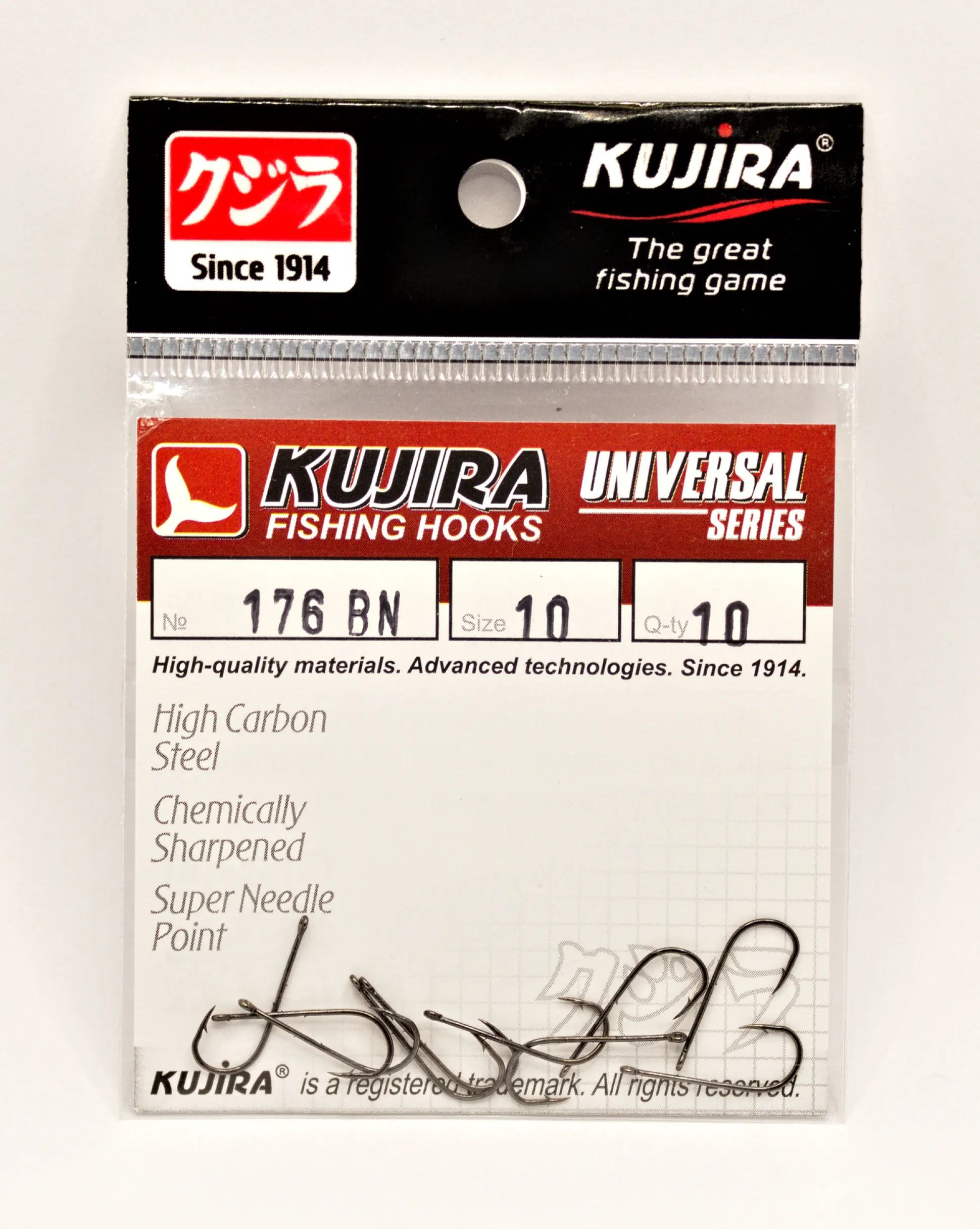 KUJIRA 176BN koukku väkäsillä #10 10kpl