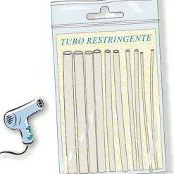 Kutistesukka kirkas 6,4mm 8cm 8kpl