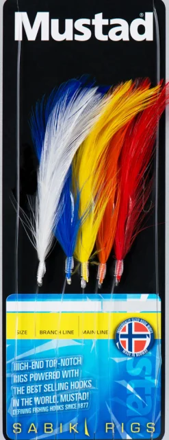 Mustad 5 värinen höyhen litka #1/0