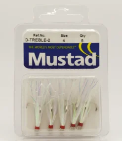 Mustad Kolmihaarakoukku bucktail #4 5kpl