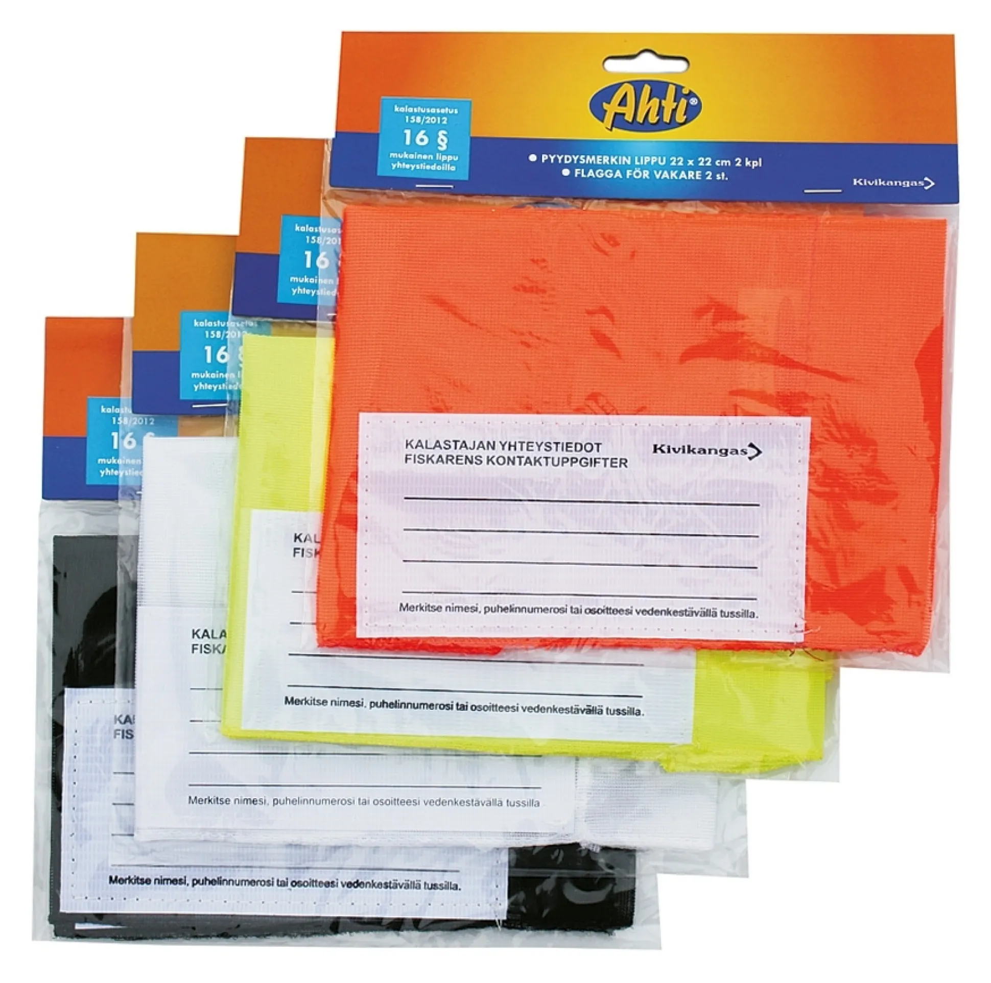 Oranssi pyydysmerkinlippu 2kpl