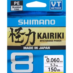Shimano Kairiki 8x 150m 0,13mm 8,2kg keltainen