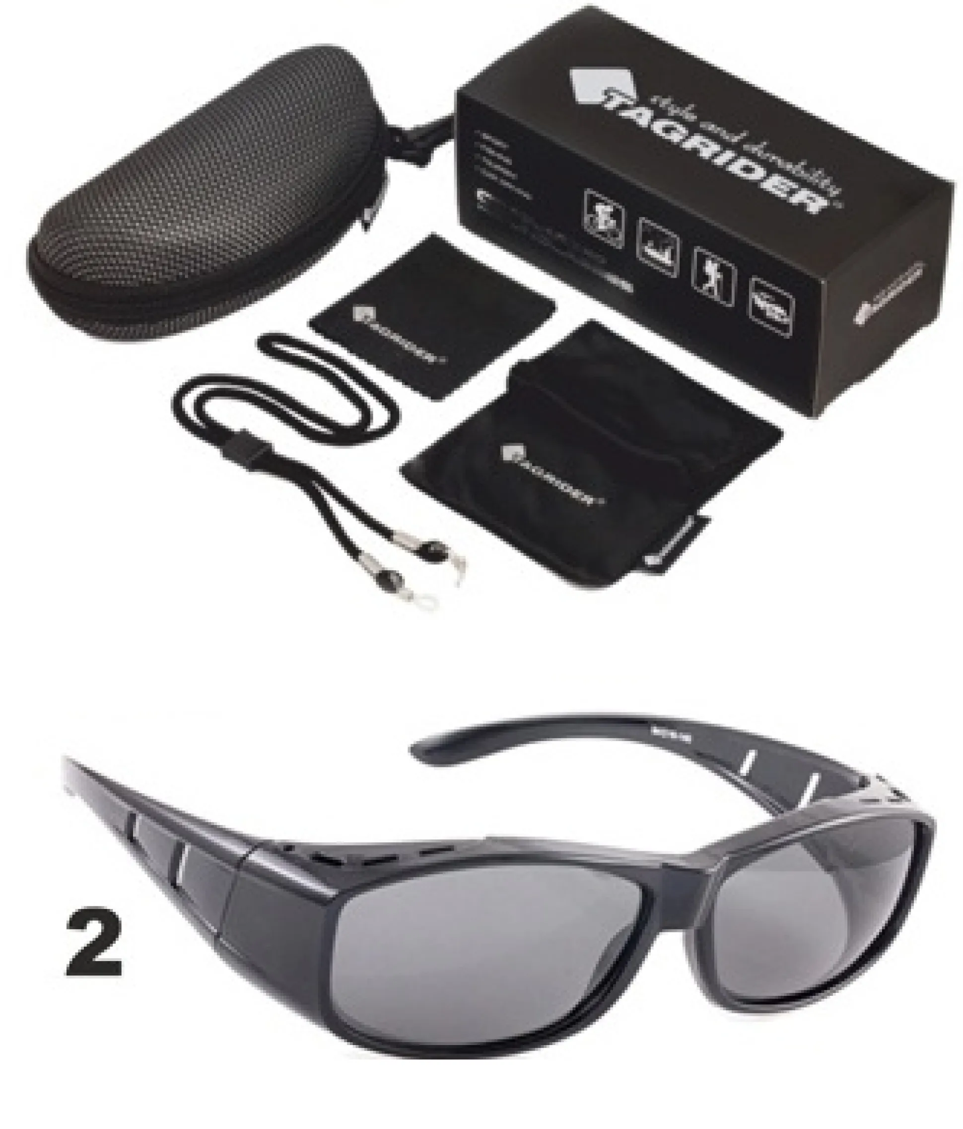 Tagrider Aurinkolasit Musta