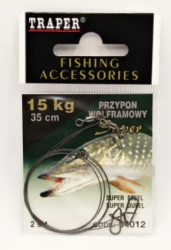 Traper Wolfram leader super 10kg 15cm 2kpl