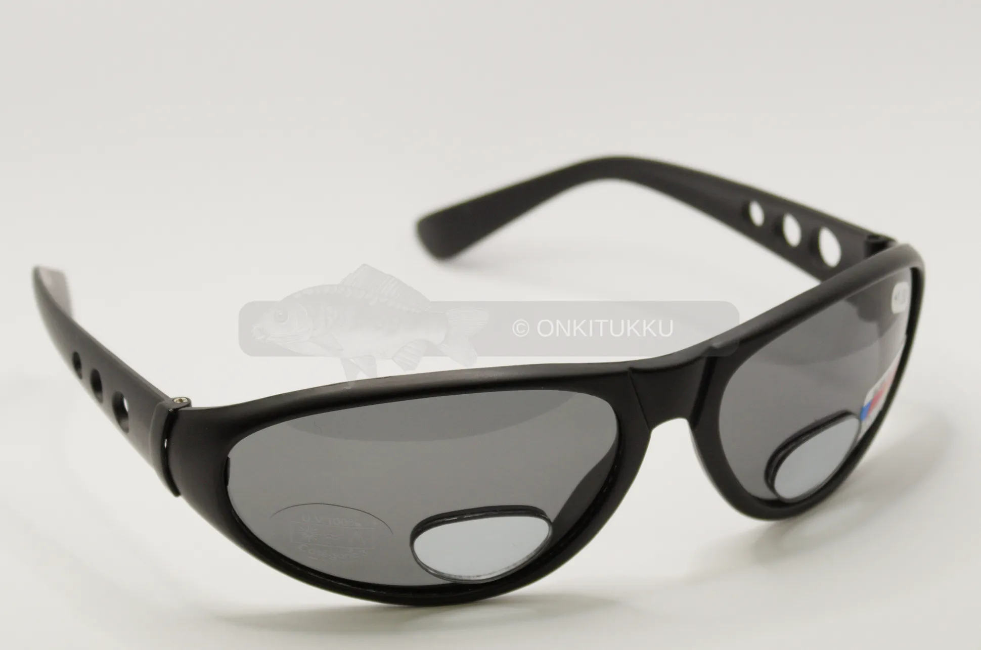 UV400 Polarisoidut kalastuslasit tummilla linsseillä +2,5