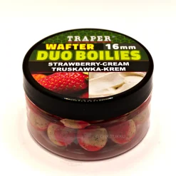 Wafter Duo Boilies Strawberry/Cream, mansikka/kerma 16mm 40g