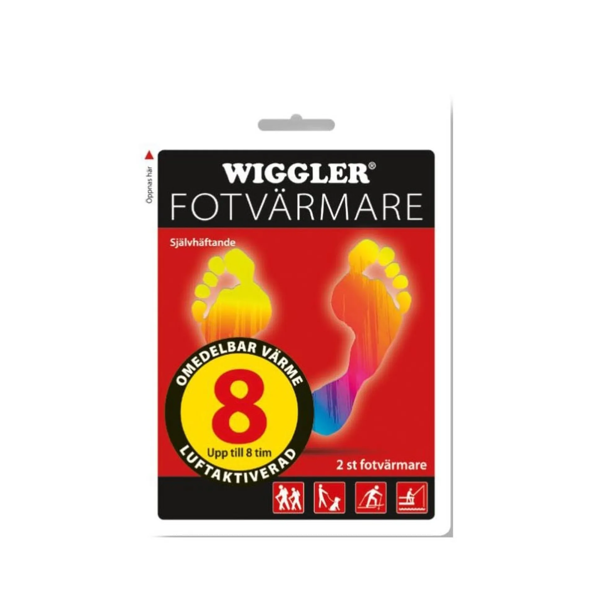 Wiggler varpaanlämmitin 8h 2kpl laatikko 30 pussia. Exp 17.5.2025